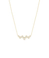Diamond Bezel Set Cluster Necklace in yellow gold modern grouped