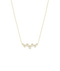 Bezel-Set Diamond Cluster Necklace