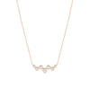 Diamond Bezel Cluster Necklace in rose gold warm modern elegance