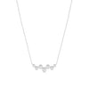 Diamond Bezel Cluster Necklace in white gold brilliant contemporary