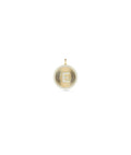 Initial "E" Diamond Outline Fluted Circle Necklace