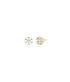 Diamond Flower Stud Earrings - 79e | Everyday 14K Gold Jewelry
