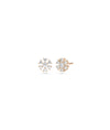 Diamond Flower Stud Earrings - 79e | Everyday 14K Gold Jewelry