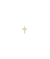 Diamond Solitaire Cross Charm in yellow gold delicate faith