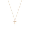 Diamond Solitaire Cross Charm in rose gold warm faithful elegance