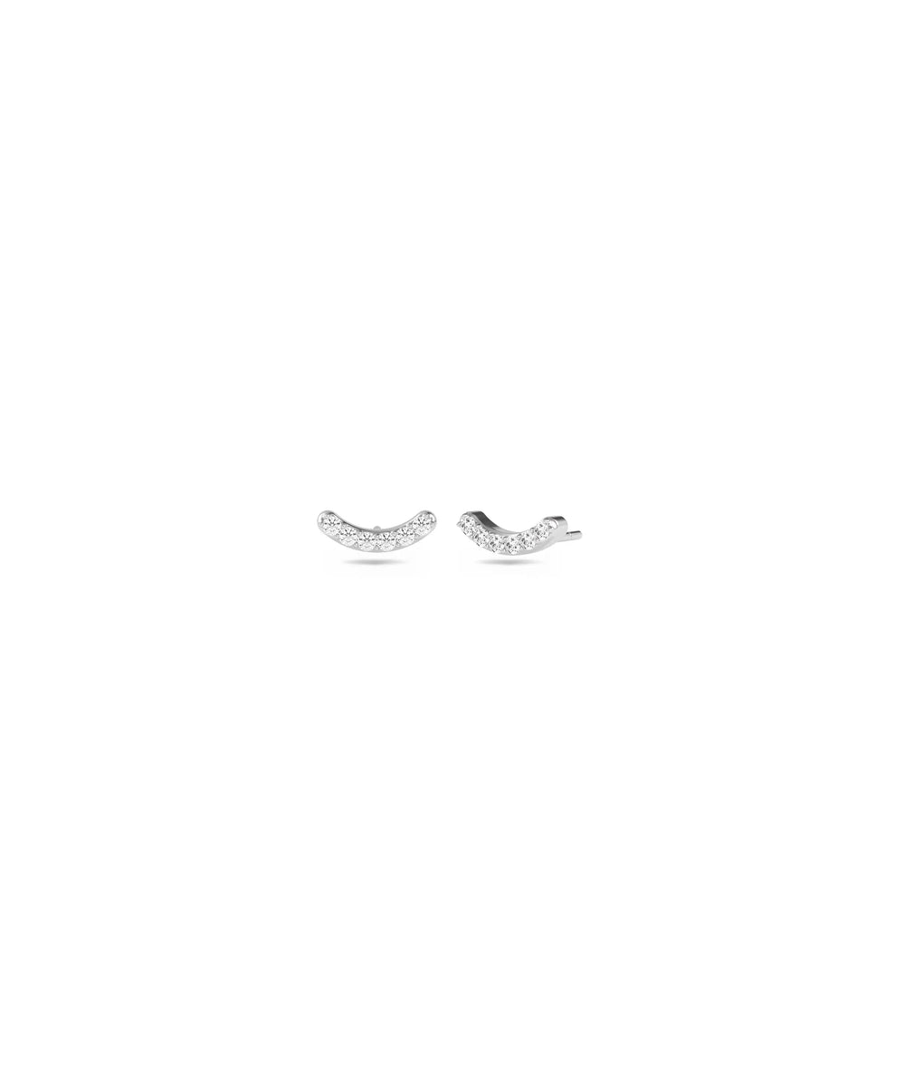 Diamond Smile Stud Earrings - 79e | Everyday 14K Gold Jewelry
