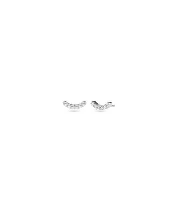 Diamond Smile Stud Earrings - 79e | Everyday 14K Gold Jewelry alternate view