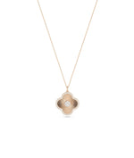 Clover Diamond Charm in rose gold warm lucky elegance