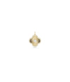 Clover Fluted Diamond Solitaire Charm in yellow gold lucky Irish