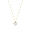 Diamond Flower Necklace in yellow gold blooming petal design