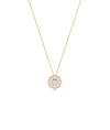 Diamond Flower Necklace in rose gold warm natural elegance