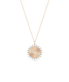 Diamond Star Burst Coin Charm in rose gold warm cosmic elegance