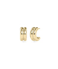 Two-Row Gold Half Hoop Earring