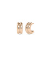 2 Row Gold Half Hoop Earring - 79e | Everyday 14K Gold Jewelry
