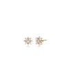 Diamond Flower Stud Earrings - 79e | Everyday 14K Gold Jewelry