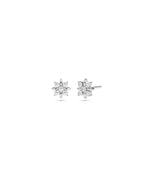 Diamond Flower Stud Earrings - 79e | Everyday 14K Gold Jewelry