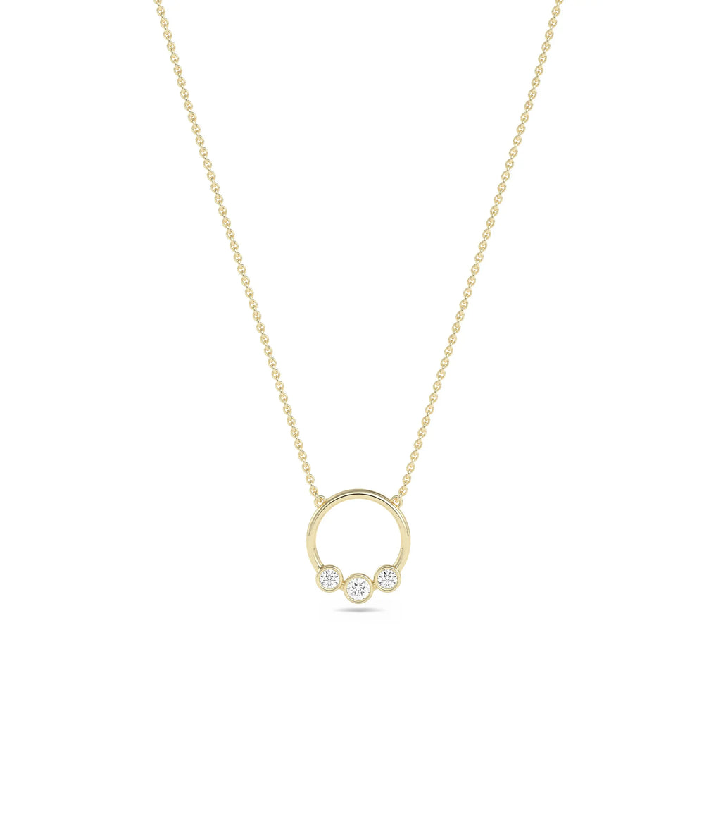 Diamond Circle Necklace - 79e | Everyday 14K Gold Jewelry