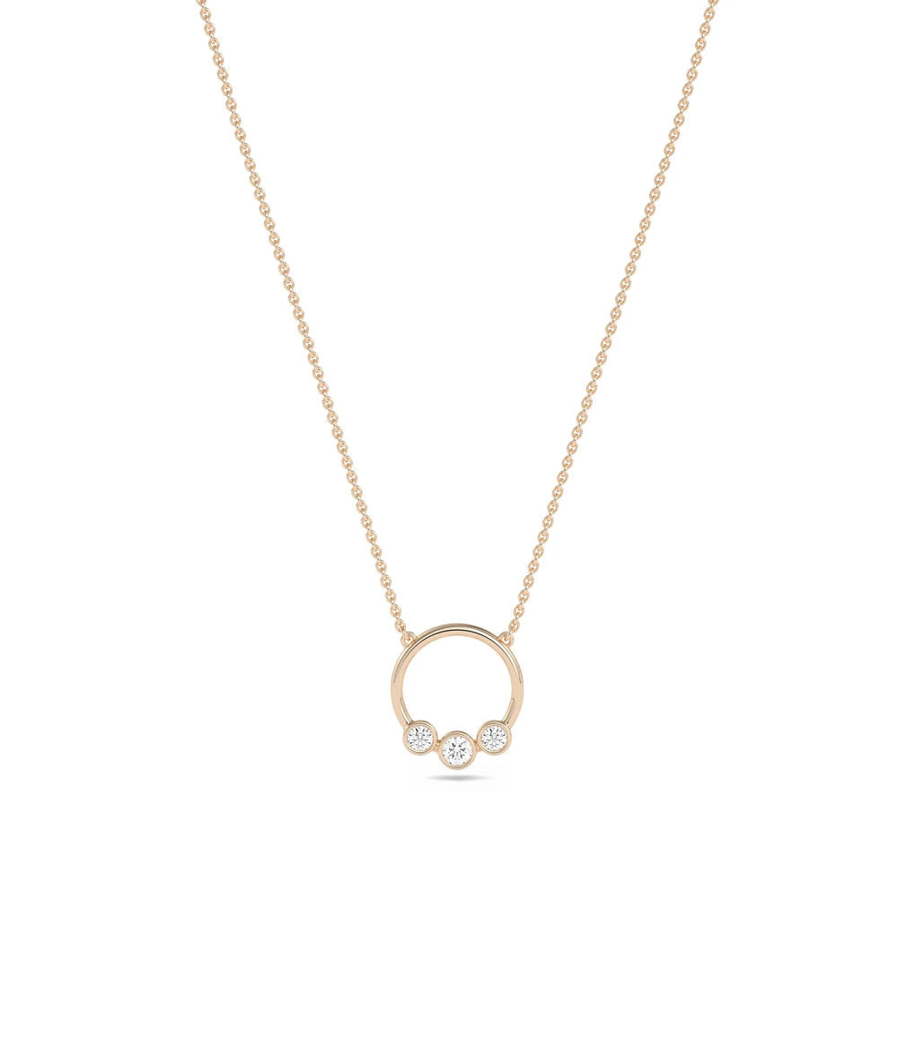 Diamond Circle Necklace - 79e | Everyday 14K Gold Jewelry