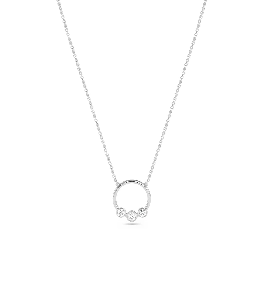 Diamond Circle Necklace - 79e | Everyday 14K Gold Jewelry
