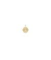 Hexagonal Fluted Diamond Solitaire Charm in yellow gold geometric modern