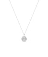 Hexagonal Diamond Charm in white gold refined contemporary sparkle