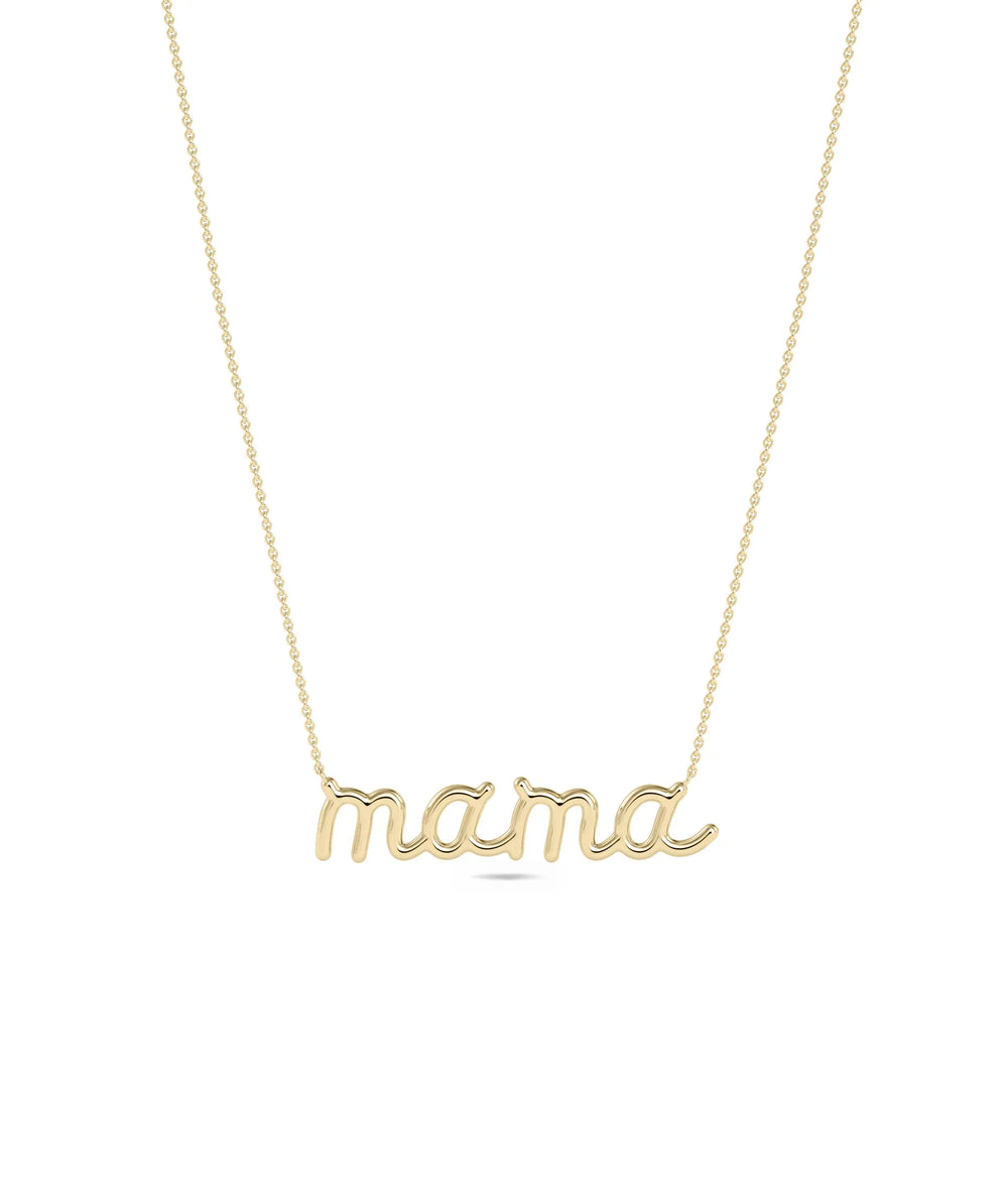 Mantra Gold Name Necklace in yellow gold with personalized inspirational word
