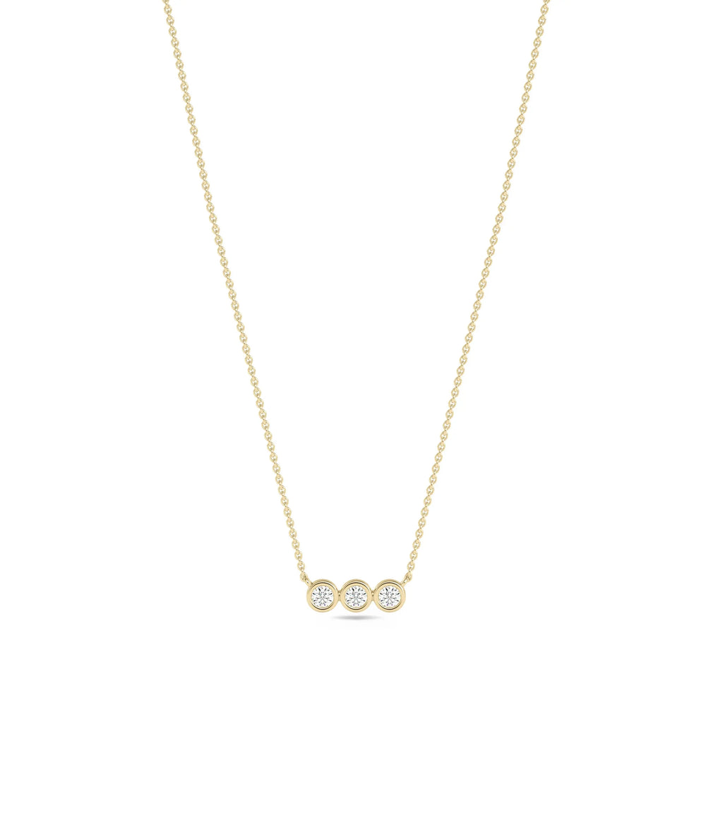 Past Present Future Diamond Necklace - 79e | Everyday 14K Gold Jewelry