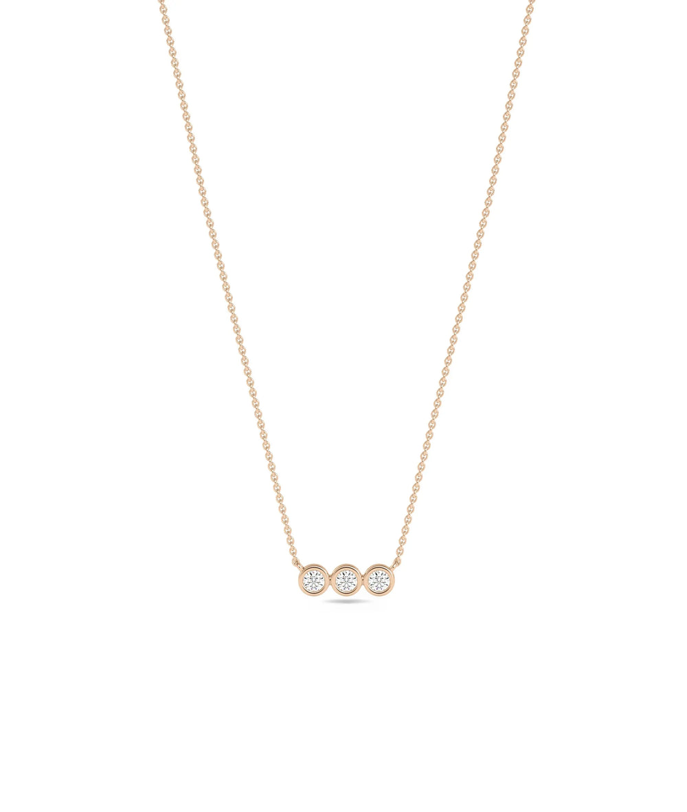 Past Present Future Diamond Necklace - 79e | Everyday 14K Gold Jewelry