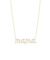 Custom Diamond Mantra Pave Necklace in yellow gold inspirational word