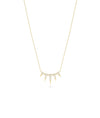 Diamond Spikes Necklace in yellow gold geometric edgy design