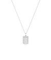 Diamond Outline Biscuit Charm in white gold refined petite elegance