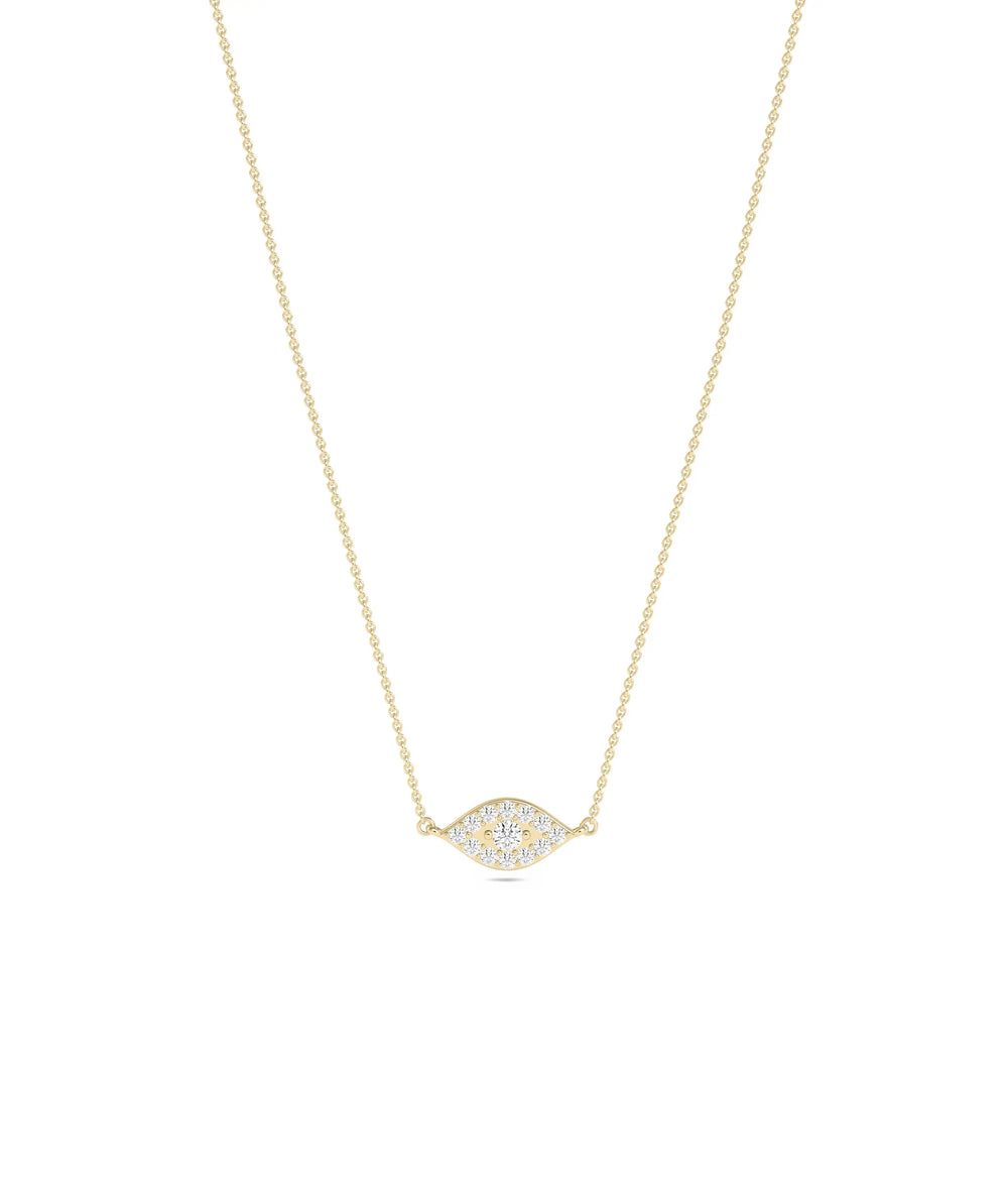 Diamond Evil Eye Necklace - 79e | Everyday 14K Gold Jewelry