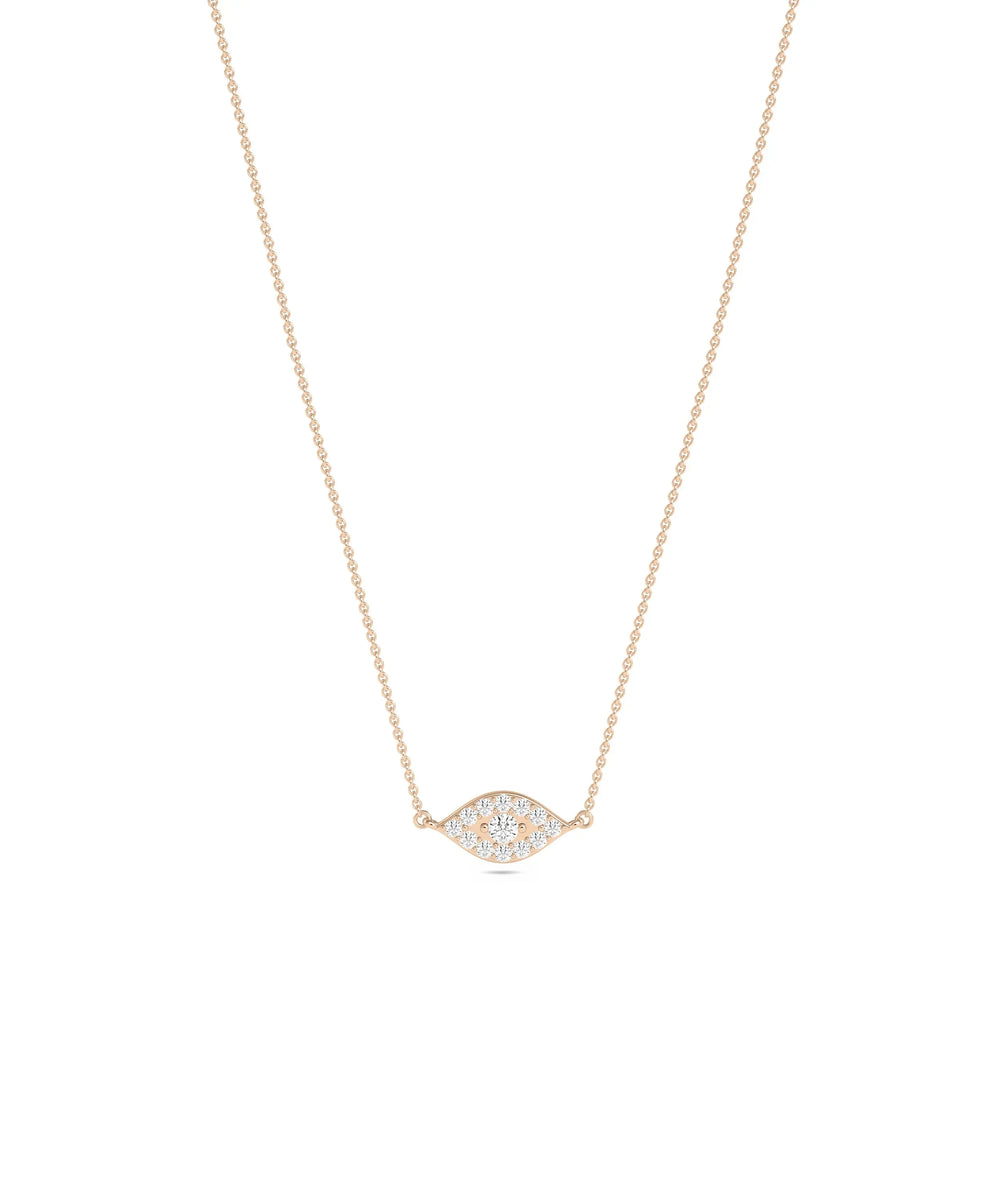 Diamond Evil Eye Necklace - 79e | Everyday 14K Gold Jewelry