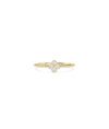 Diamond Clover Beaded Band Ring in yellow gold with clover design and bead accents