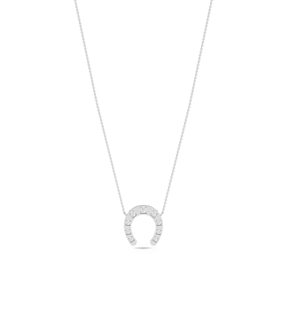 Diamond Horse Shoe Necklace - 79e | Everyday 14K Gold Jewelry