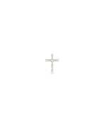 Diamond Cross Charm in yellow gold with substantial 0.35 Cttw sparkle