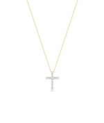 Close-up showing 17mm cross with complete diamond pav coverage