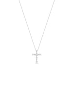 Diamond Cross Charm in white gold brilliant faith sparkle