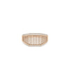 Rose gold 2 Line Gold Line Band Ring with bold dual diamond line design