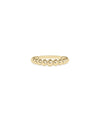 Gold Bubble Bead Band Ring yellow gold showing raised bubble texture