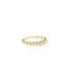 Gold Bubble Bead Band Ring side angle displaying dimensional bead detail