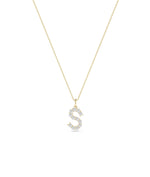 Pave initial diamonds 10mm 0.15 ctw personalized close-up