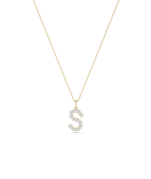 Pave initial diamonds 10mm 0.15 ctw personalized close-up alternate view