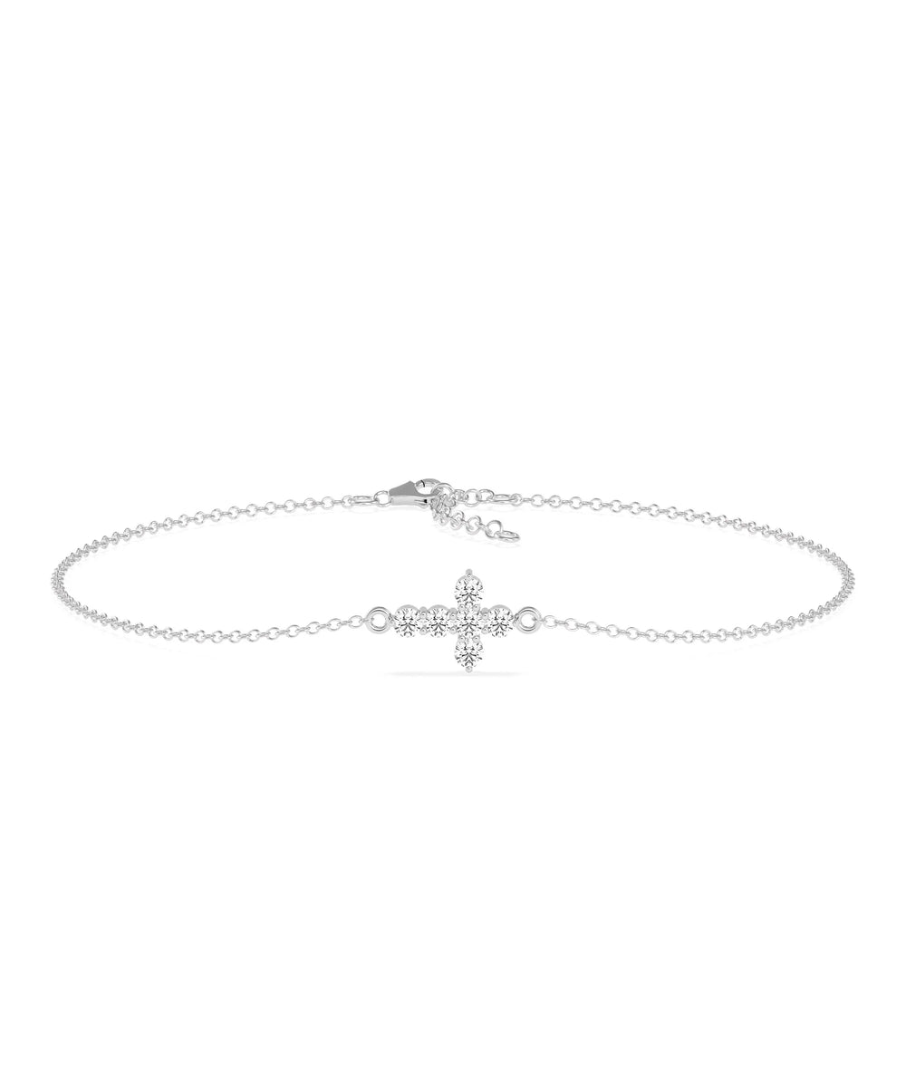 Diamond Cross Bracelet - 79e | Everyday 14K Gold Jewelry
