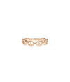 Rose gold naval ring featuring nautical chain design and timeless charm