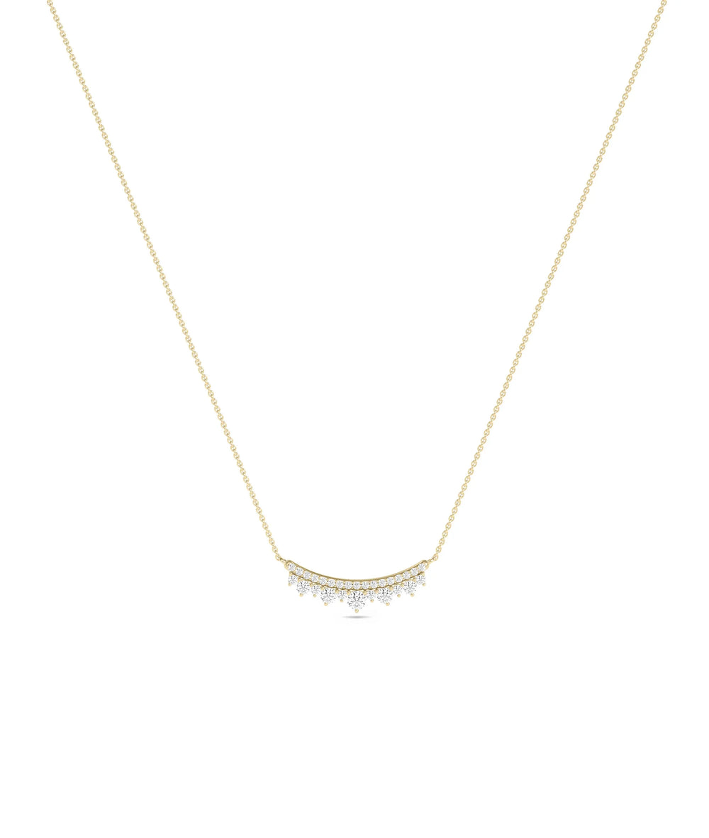 Diamond Cluster Smile yellow gold joyful cheerful positive elegant