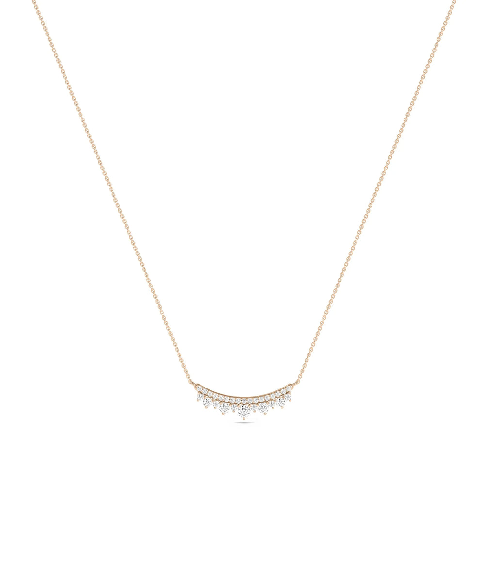 Rose gold Diamond Cluster Smile featuring cheerful sparkle