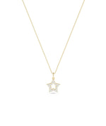 Star outline pave diamonds 10mm 0.10 ctw celestial close-up