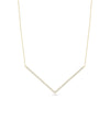 Diamond Chevron Necklace - 79e | Everyday 14K Gold Jewelry