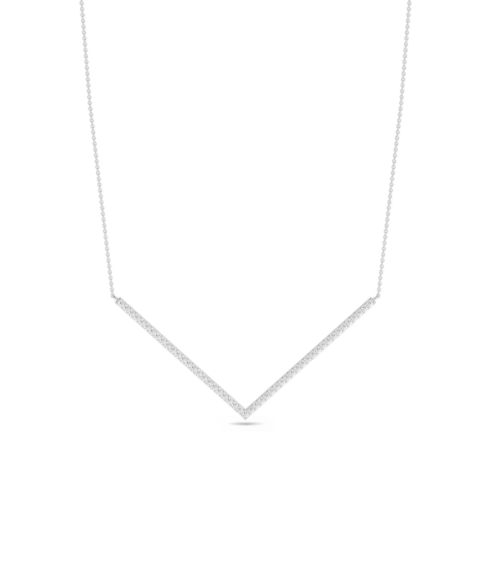 Diamond Chevron Necklace - 79e | Everyday 14K Gold Jewelry